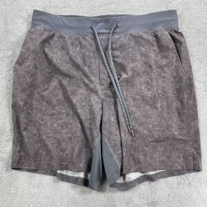Lululemon T.H.E. Linerless 7" Shorts Mens XL Gray Four Way Stretch Sweat Wicking